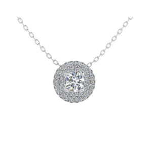 Double Halo Diamond pendant