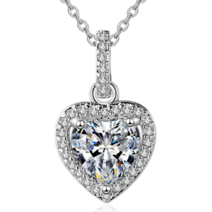Heart Shaped Fancy Diamond Pendant