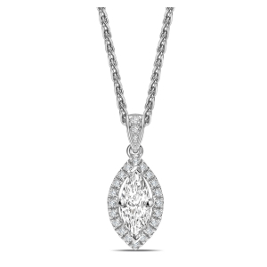 Marquises Cut Drop Style Diamond Pendant