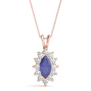 Tallula Blue Sapphire Rose Gold Prong Set 