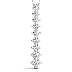 Clyde Lab-Created Diamond Round cut Pave Set Journey Pendant Necklace