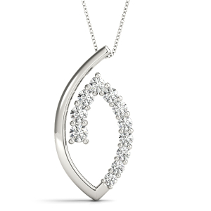 Vernon Lab-Created Diamond Round cut Pave Set Journey Pendant Necklace