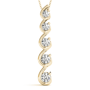 Wilson Natural Diamond Yellow Gold Journey Pendant Necklace
