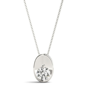 Robene Natural Diamond Prong Set Solitaire Pendant Necklace