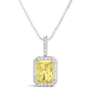 Tenille 0.20 - 3.00 Carat Yellow Diamond Emerald cut 4 Prong 