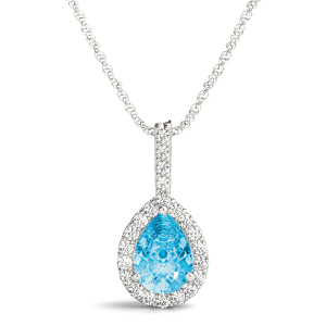 Tereza 0.20 - Carat Aquamarine Pear cut 3 Prong 