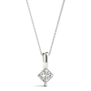 Robenia Natural Diamond Prong Set Solitaire Pendant Necklace