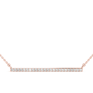 Gabriella Lab-Created Rose Gold Bar Set Diamond Necklace