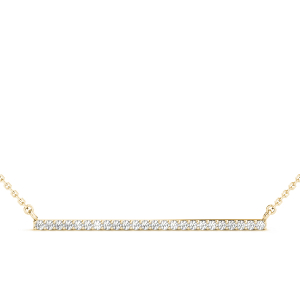 Gabriella Lab-Created Yellow Gold Bar Set Diamond Necklace