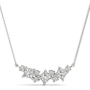 Thorn Lab-Created Diamond Princess cut Prong Set Chain Necklace
