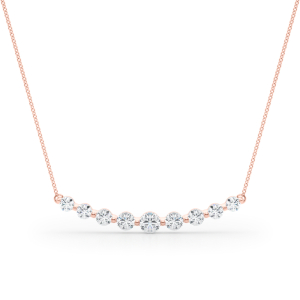 Asher Natural Diamond Rose Gold Bezel Set Chain Necklace