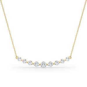 Asher Natural Diamond Yellow Gold Bezel Set Chain Necklace