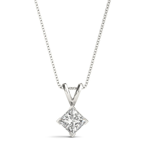 Darris Natural Diamond 4 Prong Solitaire Pendant Necklace