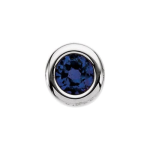 Premleen 0.34 Carat Blue Sapphire Round cut Bezel Set 