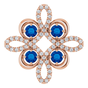 Prerita Blue Sapphire Rose Gold 4 Prong 