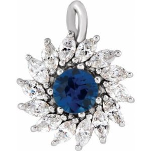 Priscille Blue Sapphire Silver Prong Set 