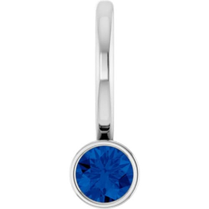 Pritha Blue Sapphire Silver Bezel Set 