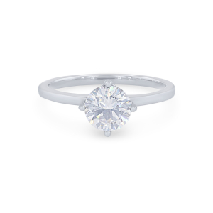 Caila Natural Round cut 4 Prong  Solitaire Diamond Ring