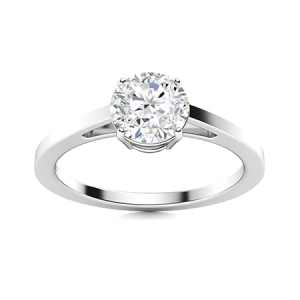 Chanelle Natural Round cut 4 Prong  Solitaire Diamond Ring