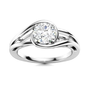 Caraline Lab-Created 4 Prong Solitaire Diamond Ring