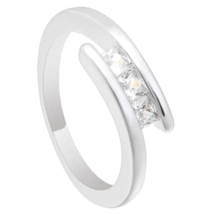 Donita Lab-Created Tension 3 Stone Diamond Ring
