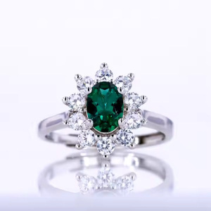 Bria 1.00 Carat Emerald Oval cut  Diamond Ring