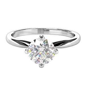Nalayah 0.50 - 1.50 Carat Lab-Created Diamond Round cut 4 Prong  Mens Engagement Ring