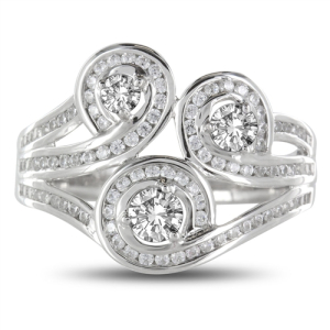 Lydia 0.55 Carat Natural Round cut Prong  Statement Diamond Ring
