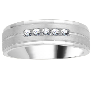 Ella Lab-Created Round cut 4 Prong  Mens Diamond Ring