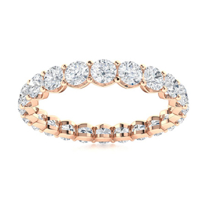 Ellice Natural Rose Gold Prong  Diamond Ring