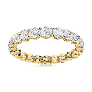 Ellice Natural Yellow Gold Prong  Diamond Ring