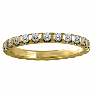 Ebba Lab-Created Yellow Gold Bar Set  Diamond Ring