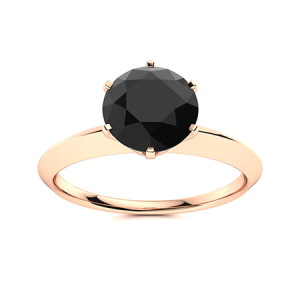  Arieanna Rose Gold Black Diamond Engagement Ring