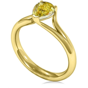 Noemie Gold 3 Prong Yellow Diamond Ring