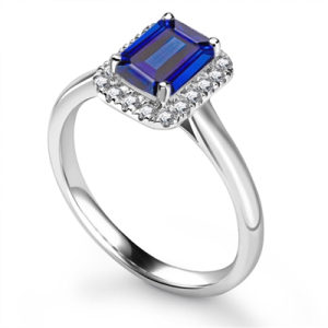 Linnea Blue Sapphire  Diamond Ring