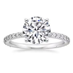 Vintage Style Round Cut Diamond 6 Claw Setting Engagement Rings