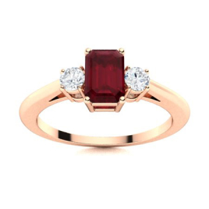 Altessa Natural Ruby Rose Gold  Diamond Ring