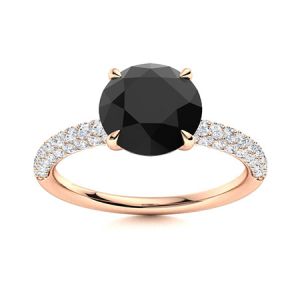  Aynslee Rose Gold Black Diamond Engagement Ring