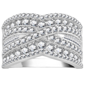 Eirene 0.41 Carat Lab-Created Round cut Pave set  Statement Diamond Ring
