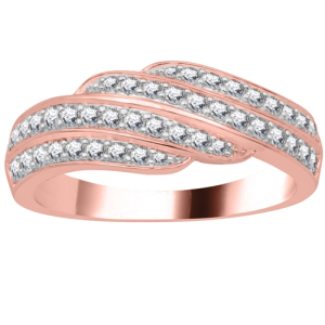 Eirini Lab-Created Rose Gold Prong Statement Diamond Ring