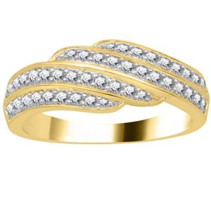Eirini Lab-Created Yellow Gold Prong Statement Diamond Ring