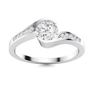 Dulcibella Lab-Created Tension Promise Diamond Ring