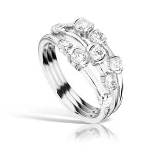 Channel & Prong Setting Diamond Fashion Ring