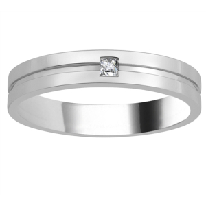 Emily Lab-Created Round cut 4 Prong  Mens Diamond Ring