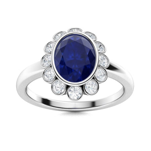 Sapphire Diamond  Ring
