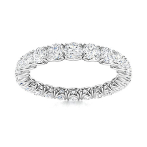 Eadrea Lab-Created Platinum Prong  Diamond Ring