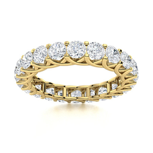 Earla Lab-Created Yellow Gold 4 Prong  Diamond Ring