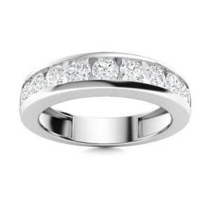 0.30 Carat  Round Diamond Half Eternity Ring With Channel Set