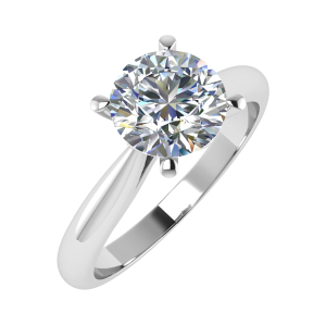 0.20-3.00 Carat 4 Prong Brilliant Cut Round  Diamond Solitaire Engagement Ring 