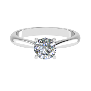 0.20-3.00 Carat 4 Prong Brilliant Cut Round  Diamond Solitaire Engagement Ring 